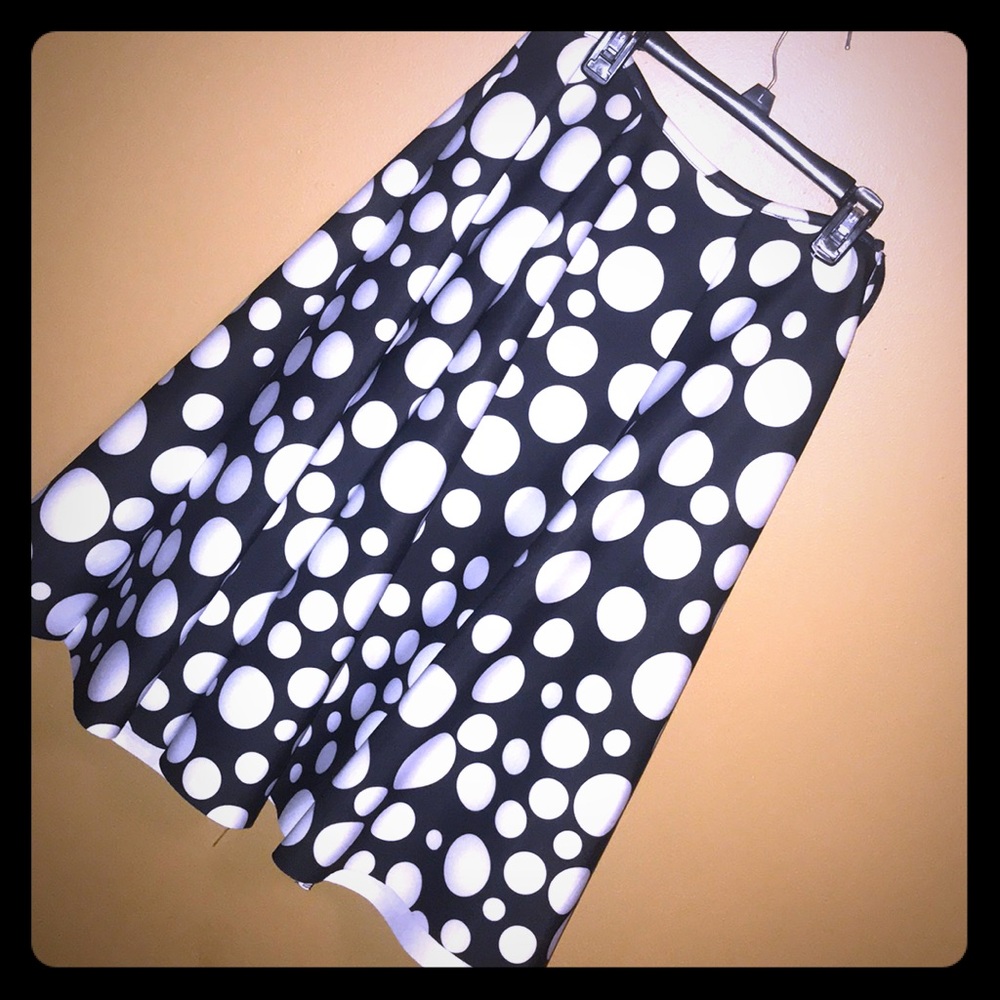 Polka Dot Flare Skirt